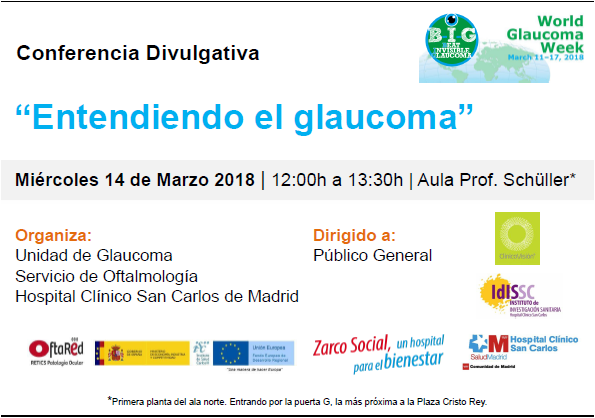 Conference “Understanding Glaucoma” / Conferencia “Entendiendo el Glaucoma” en el Hospital Clínico San Carlos