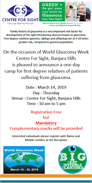 World Glaucoma Week Screening Event for Family Members of Glaucoma Patients