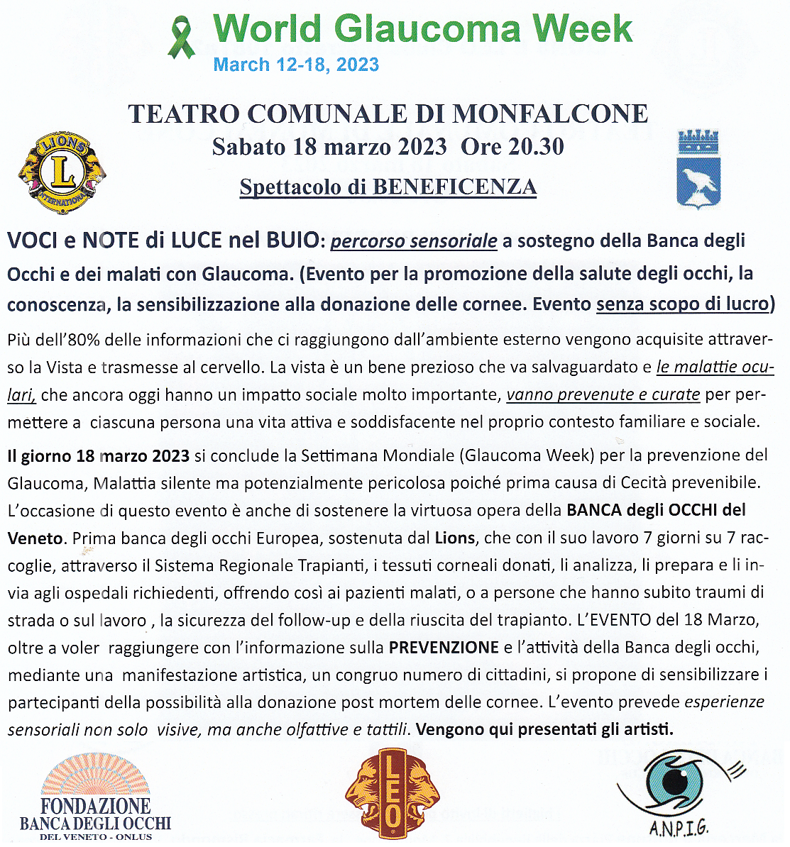 VOCI e NOTE di LUCE nel BUIO