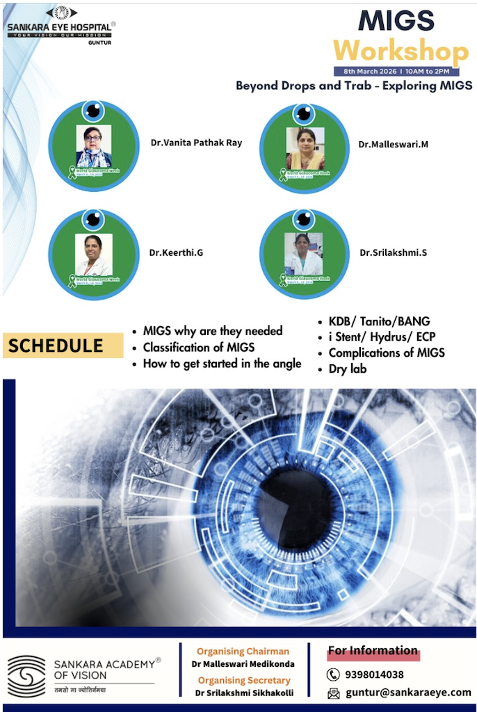 MIGS SKILL TRANSFER WORKSHOP Centre for Sight Hyderabad / Sankara Guntur